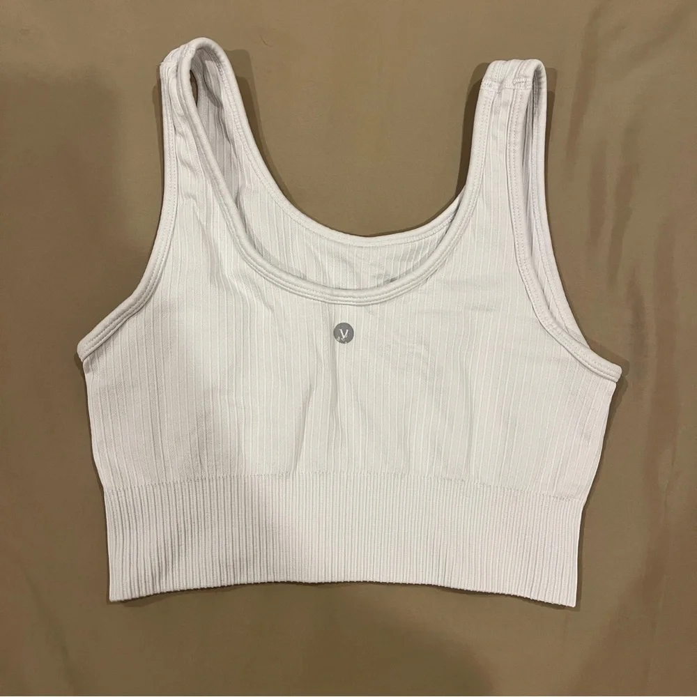 Velocity Ribbed White Top - Picture 3 of 4